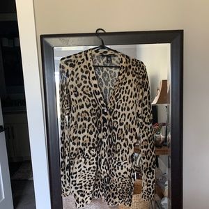 Animal print cardigan